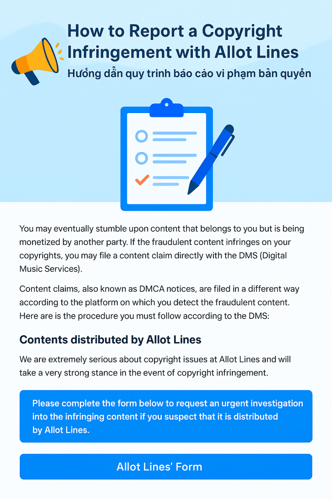 How to Report a Copyright Infringement with Allot Lines 🎵⚖️
