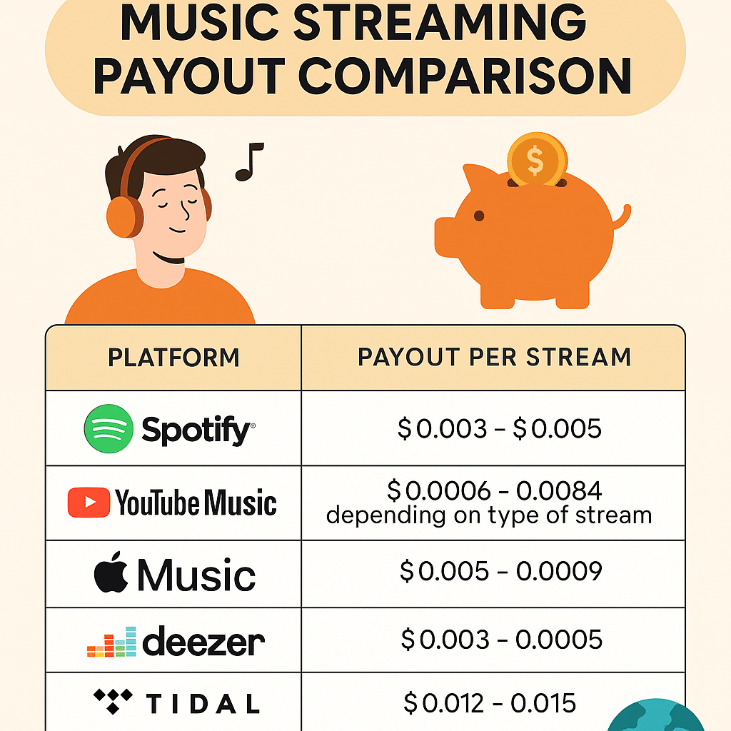 How Much Do Major Platforms Pay Per Stream?