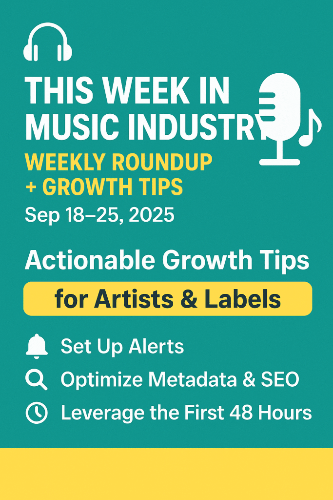 This Week in Music Industry β Weekly Roundup + Growth Tips (Sep 18β25, 2025)