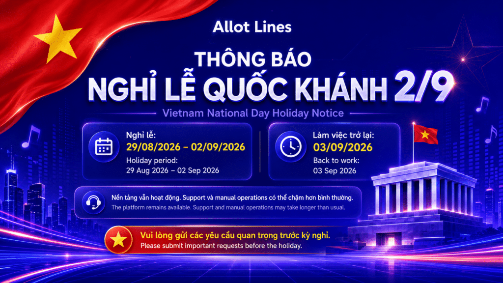 Allot Lines Vietnam National Day Holiday Notice 2026